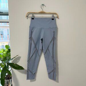 Alo Yoga Blue Mesh Capri Leggings Size XS